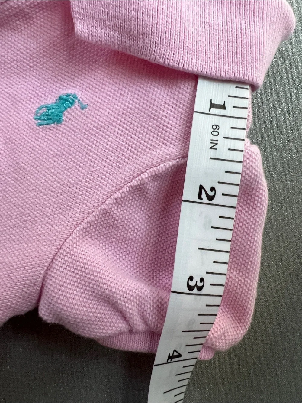 Ralph Lauren | Light Pink Polo Dress with Eyelet Ruffle #300126017 Size 6M